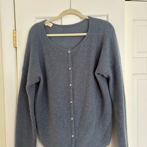 Sezane Gaspard cardigan sweater worn once XXXL in vintage blue